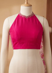 Off White Tissue Sequins Saree With Matching Blouse Piece