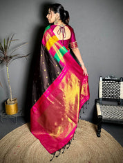 Classic Kanchi Rudrakshaa Zari Butta Saree