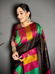 Classic Kanchi Rudrakshaa Zari Butta Saree
