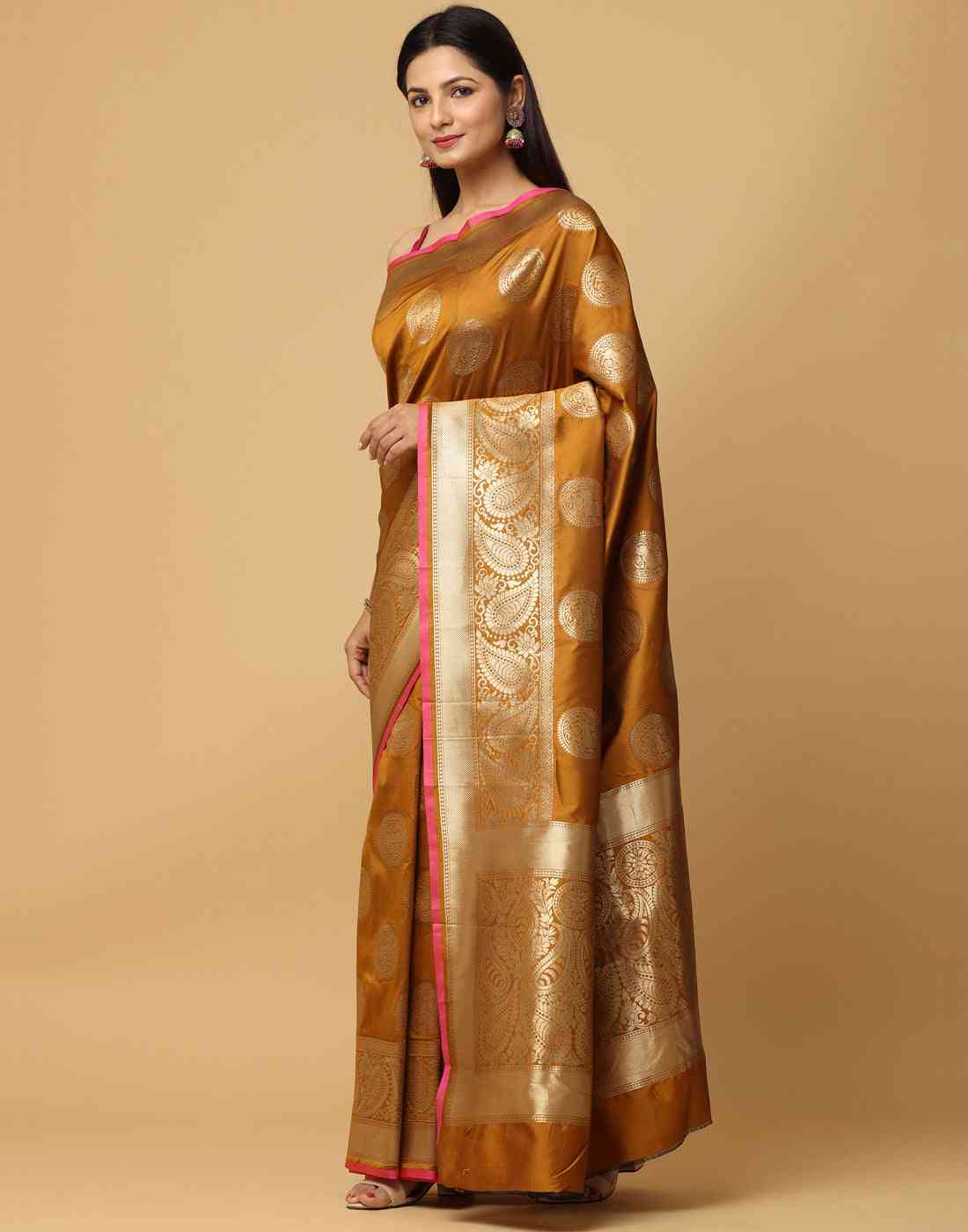 Blue Banarasi Katan Silk Butti Saree