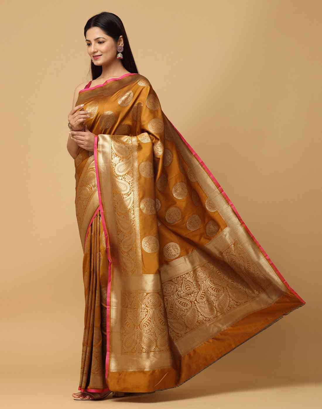 Blue Banarasi Katan Silk Butti Saree