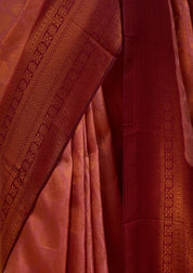 Onion Pink Soft Raw Silk Jaal Saree With Matching Blouse Piece