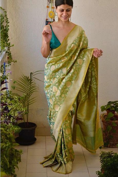 Pure Soft Silk Very Reach Party Ware Perot Saree