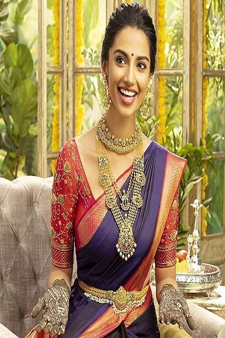 Exceptional Banarasi Pure Silk Navy Purple Saree