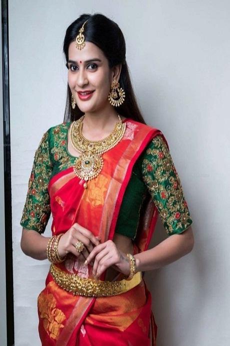 Mesmeric Green And Pink Classy Faux Silk Saree With Blouse Piece For Women