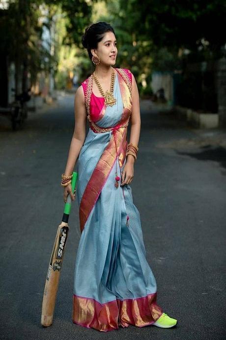 Graceful Banarasi Pure Soft Silk Sky Blue Colour Saree B145