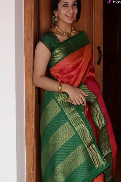 Barnabasi Pure Soft Silk Greedy Color Saree