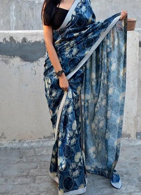 Party Wear Designer Ethnic Satin Silk Fancy  Multi Saree B45