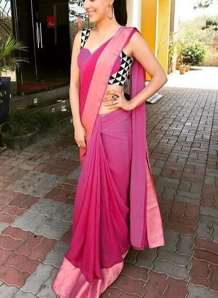 Party Wear Designer Ethnic Satin Silk Fancy Rama Saree B58